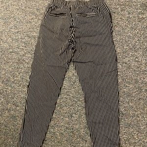 Black and white stripe pants